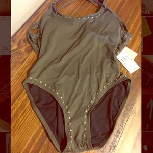 Sage Green Michael Kors Studded One piece